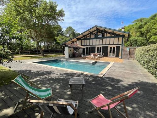 Villa familiale avec piscine privée et animaux admis entre Hossegor et Seignosse - FR-1-413-259