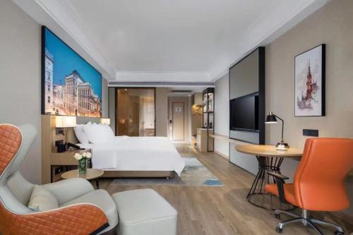 Televisyen dan/atau pusat hiburan di Venus International Hotel Changsha Meixihu Branch