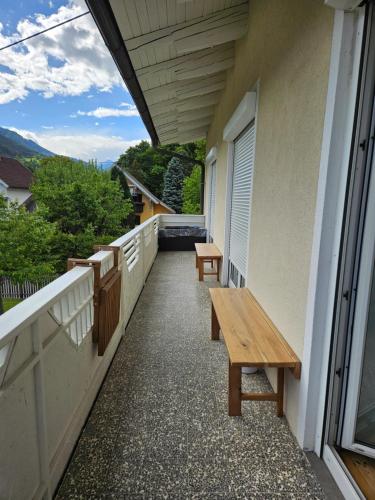 Μπαλκόνι ή βεράντα στο Ferienwohnung Blick Martennock