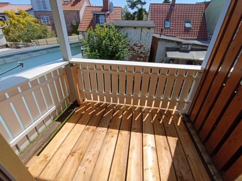 Balkón nebo terasa v ubytování Maisonettewohnung auf 2 Etagen mit zwei Balkonen