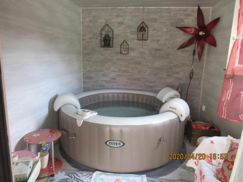 a toy tub in a childs room with a wall at Jadis sous la gloriette in Sancoins