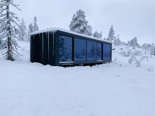 Modern Cabin By Snøhetta At Blefjell v zimě