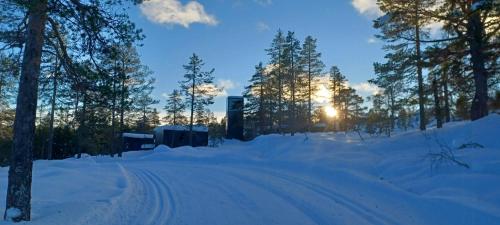 Modern Cabin By Snøhetta At Blefjell v zimě