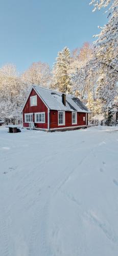 Cottage By The Stream In Southern Halland v zimě