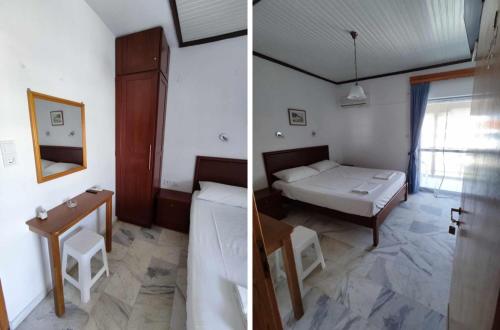 Postel nebo postele na pokoji v ubytování Thalassion Rooms
