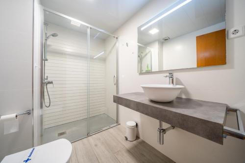 Koupelna v ubytování Apartaments Lamoga - Monteixo