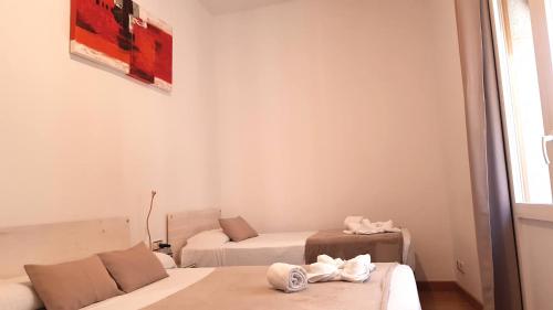 Ruang duduk di Hostal la Palmera