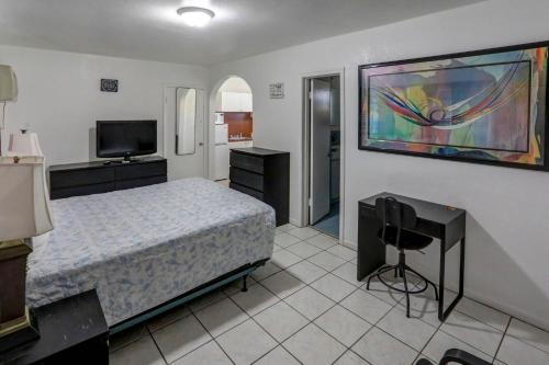 Kuchyň nebo kuchyňský kout v ubytování Green Seas Motel