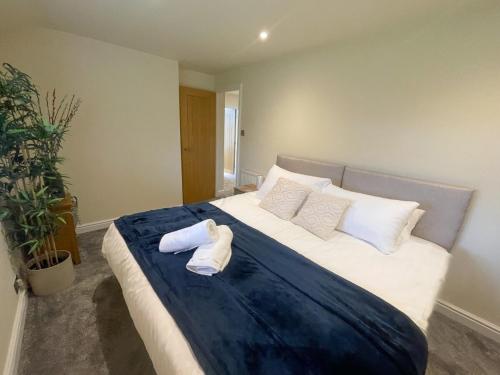 Katil atau katil-katil dalam bilik di Stylish 2 bed Apartment - Walk to Addenbrookes