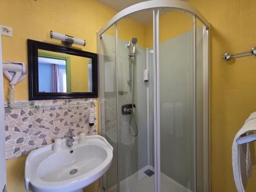 Koupelna v ubytování Hotel Magdeleine