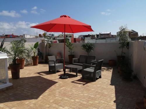 Un balcón o terraza en Dar halima