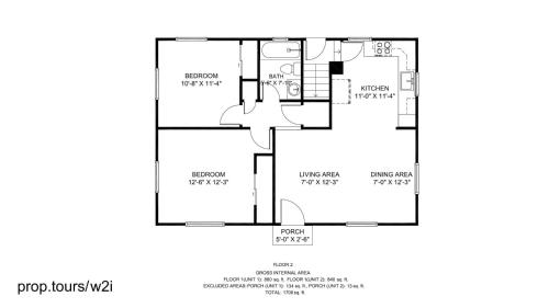 a floor plan of a proposed house at Bright & Spacious Upper Unit with Two Bedrooms in Denver in Denver