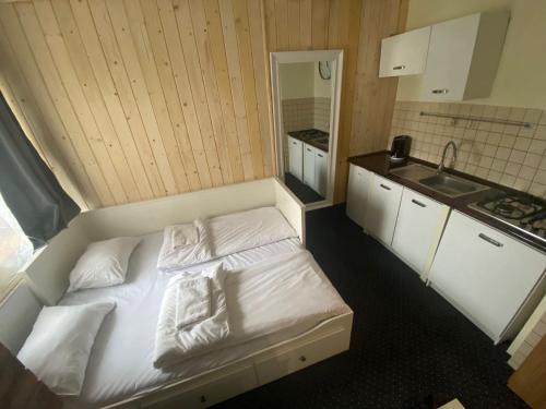 Kuchyň nebo kuchyňský kout v ubytování Noclegi AirportPark