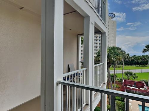 a balcony with a view of a building at Grand Caribbean Perdido Key #306 West in Perdido Key