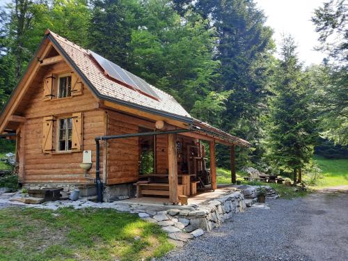 Loghouse cabin in the Kočevje forest