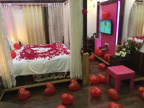Katil atau katil-katil dalam bilik di Hotel JP International