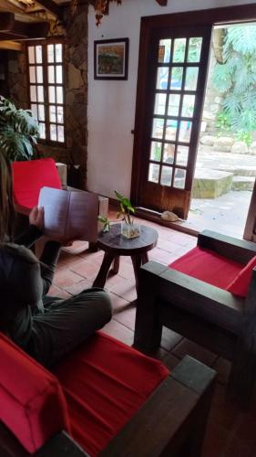 Ruang duduk di Casa Alquimia