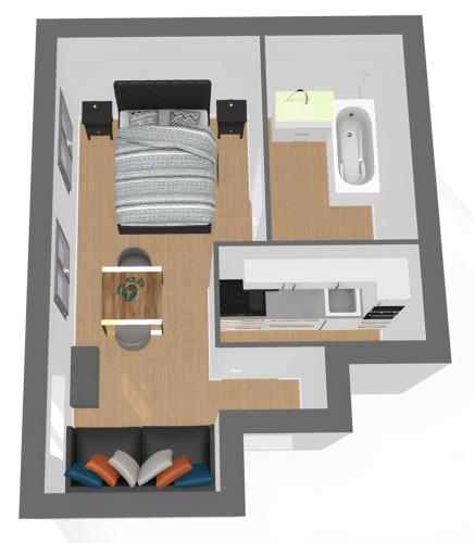 - un étage d'une chambre dans l'établissement Nuit au Cœur de Bailly, à Bailly-Romainvilliers