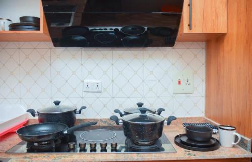 Una cocina o zona de cocina en Radiant Rise Apartments