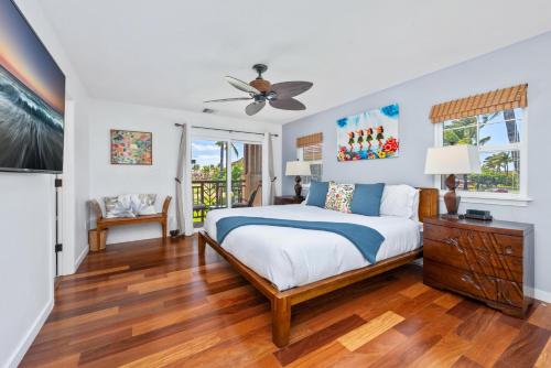 Giường trong phòng chung tại 505 Waikoloa Colony Villas