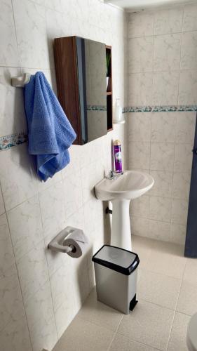 Koupelna v ubytování La Casita Azul