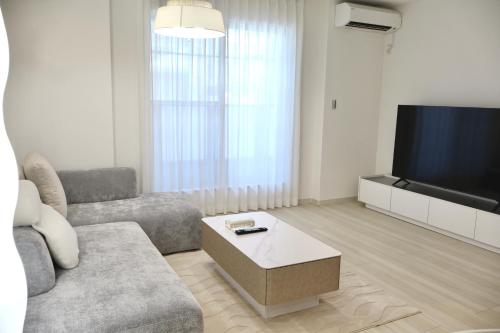 Sjónvarps- og/eða afþreyingartæki á new open岸里玉出 Maison Le Blanc 白練 心斋桥道顿崛通天阁电车直达