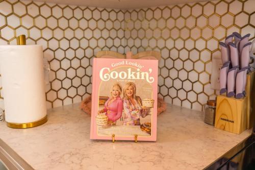 a book sitting on top of a counter at Little Dolly (In The Pines at KY Lake) 105 Pine Grove Lane, Dover, TN 37058 in Dover