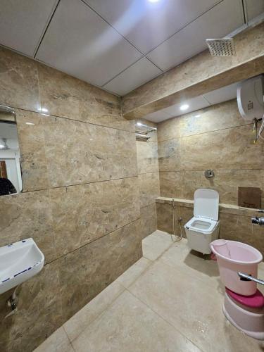 Koupelna v ubytování hotel leo