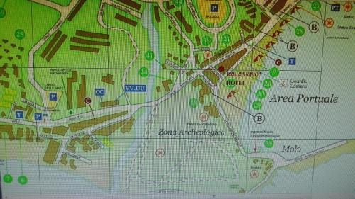 a close up of a map of a city at Kalaskiso' in Giardini Naxos