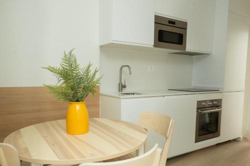 Η κουζίνα ή μικρή κουζίνα στο Carvajales