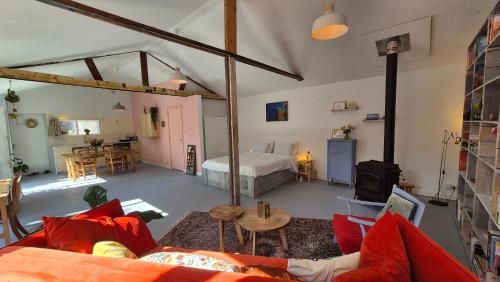 Posezení v ubytování Garden Studio Eindhoven