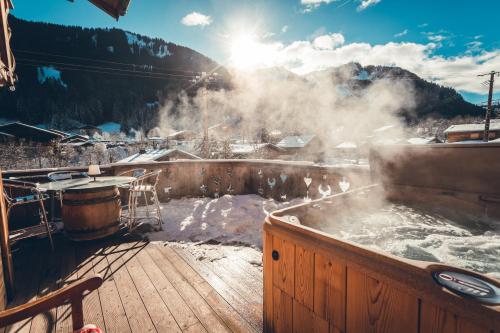 シャレーの近くで見られる自然の景観