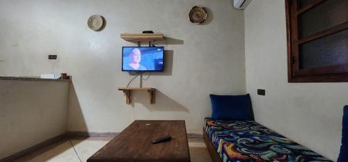 TV a/nebo společenská místnost v ubytování Auberge Dar Laazouzi