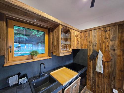 Una cocina o cocineta en Savinjski raj