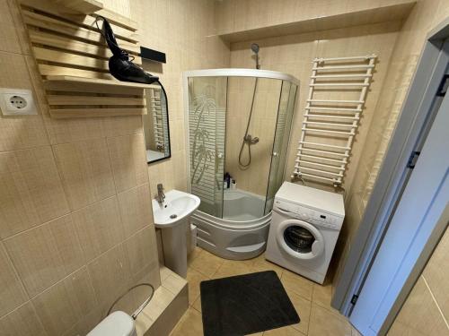 Vonios kambarys apgyvendinimo įstaigoje Skye apartment