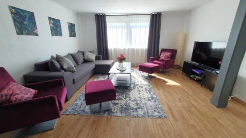 Posezení v ubytování Kienreich Apartments Merseburg Weißenfelser Straße