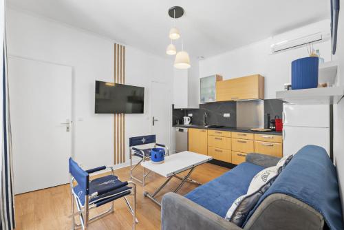Appartement central rue d'Antibes, lit king size