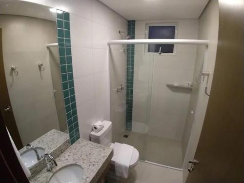 Koupelna v ubytování Ihas do Lago