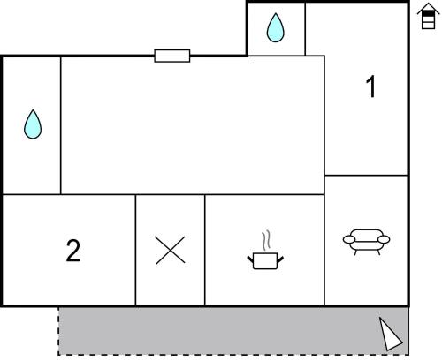 a diagram of a bathroom with a toilet and a sink at Schoene Ferienwohnung - Pfunds in Pfunds