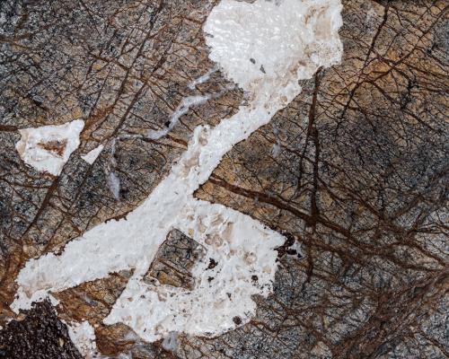 an aerial view of snow and ice on the ground at Al Borgo 01 Luxury Suites in Sardinia in Abbasanta
