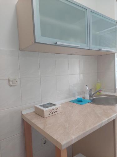 Η κουζίνα ή μικρή κουζίνα στο Sunny Lakeside Apartment