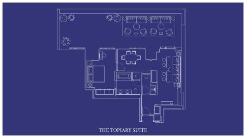 a floor plan of the taylor suite at The Fifth Avenue Hotel in New York