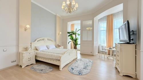 Ένα ή περισσότερα κρεβάτια σε δωμάτιο στο White Garden