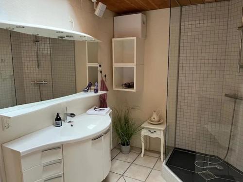 Koupelna v ubytování Motel Geyti