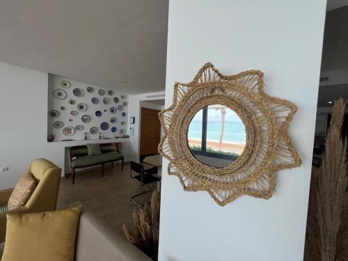Χώρος καθιστικού στο Mahdia apartment with sea view