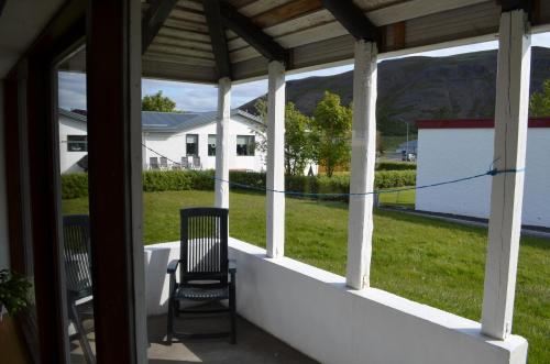 Un jardín fuera de Túngata Guesthouse