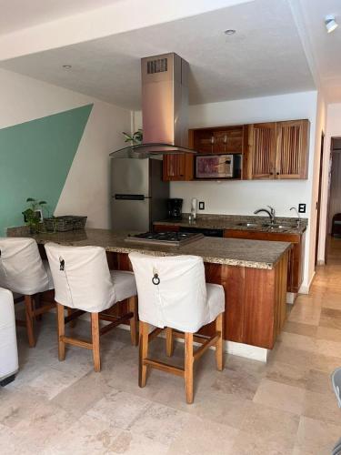 Condominio Panamáにあるキッチンまたは簡易キッチン