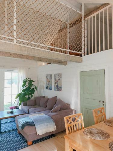 Χώρος καθιστικού στο Magical Barn Near The Sea