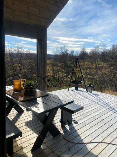 Μπαλκόνι ή βεράντα στο Cozy Neo Cabin With Ski In Ski Out In Geilo