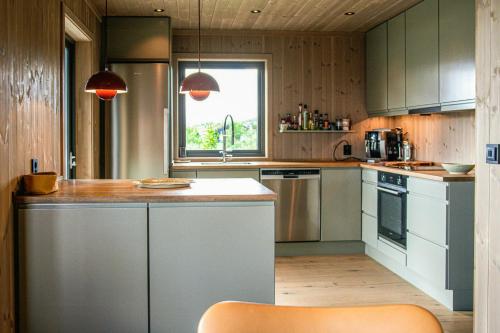Η κουζίνα ή μικρή κουζίνα στο Modern Mountain Cabin With Nature In Valdres